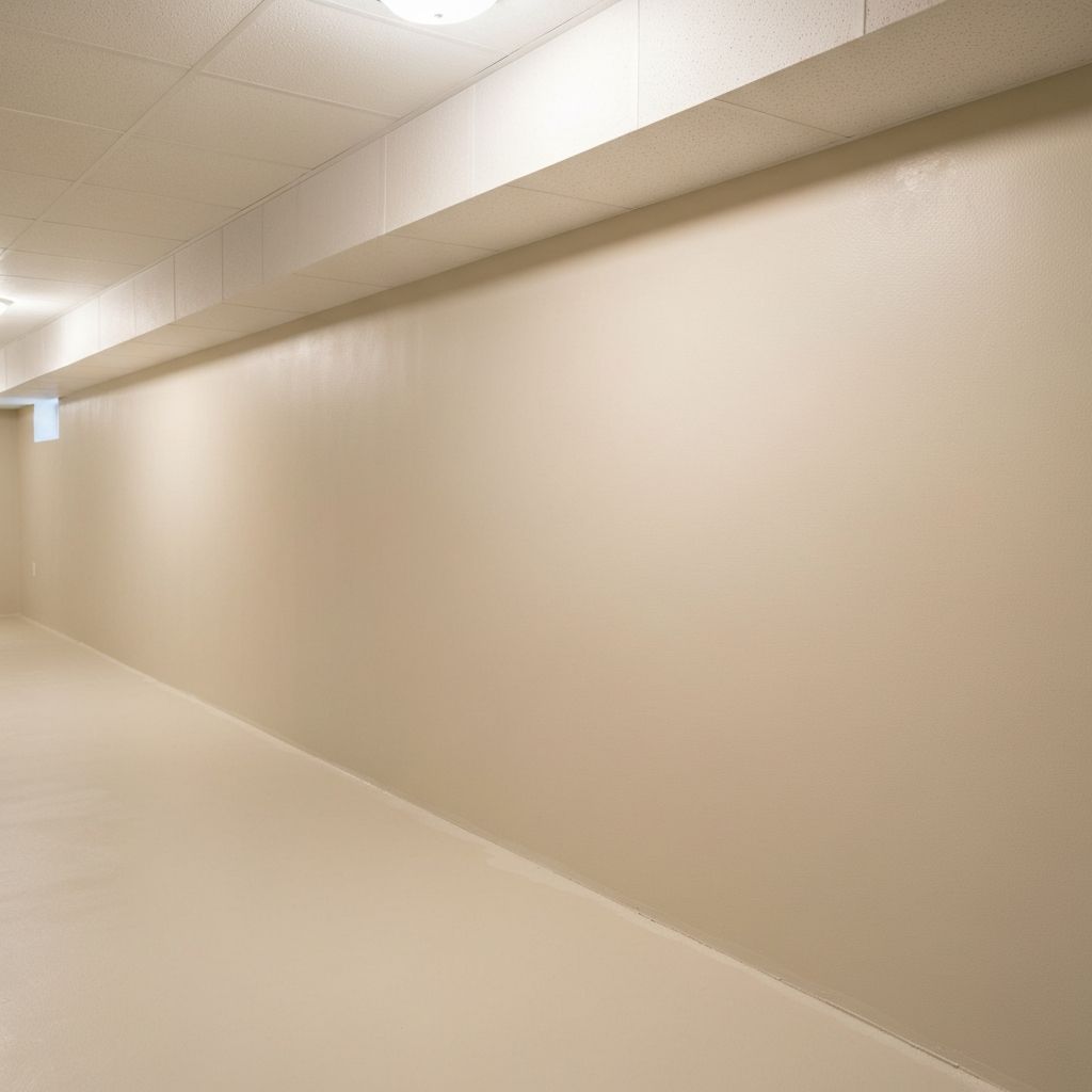 Basement Wall Restoration - after remediation