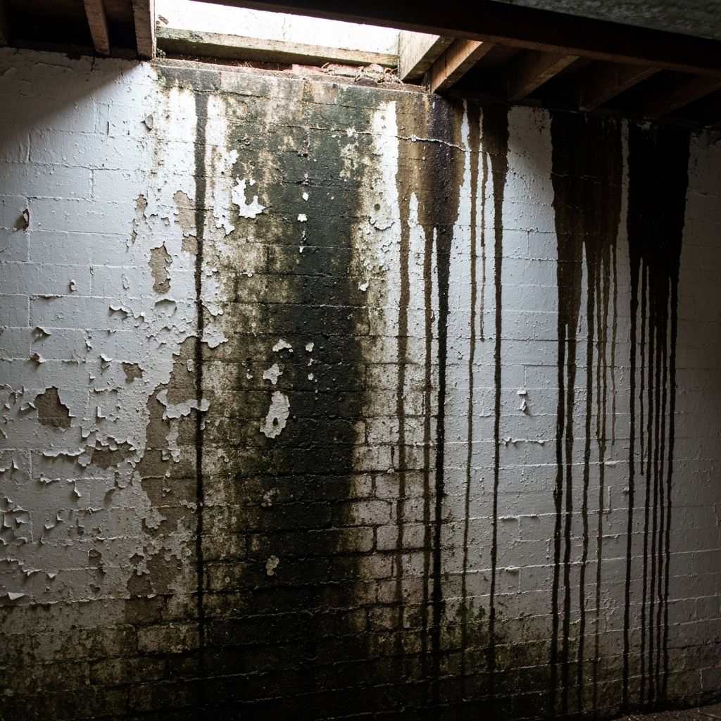 Basement Wall Restoration - before remediation